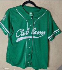 Club Leon FC Liga MX Green Button up Official Product Baseball Jersey-NWOT