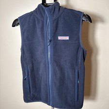 Vineyard Vines Youth Vest Blue Full Zip 16 Large Girls Size Casual