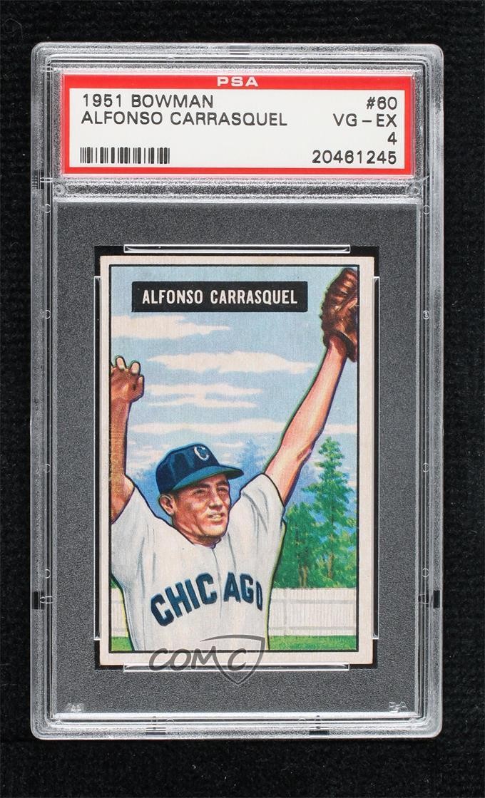 1951 Bowman Chico Carrasquel Alfonso 'Chico' Carrasquel #60 PSA 4 Rookie RC 4q5