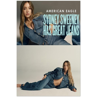 #ad #ad Sydney Sweeney American Eagle Denim Fashion Poster $29.99