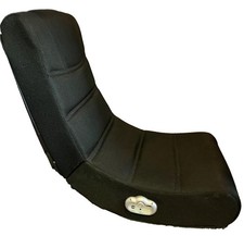 X Rocker Gaming Chair Black Foldable Audio Floor Seat Mesh EUC w/ ALL CABLES