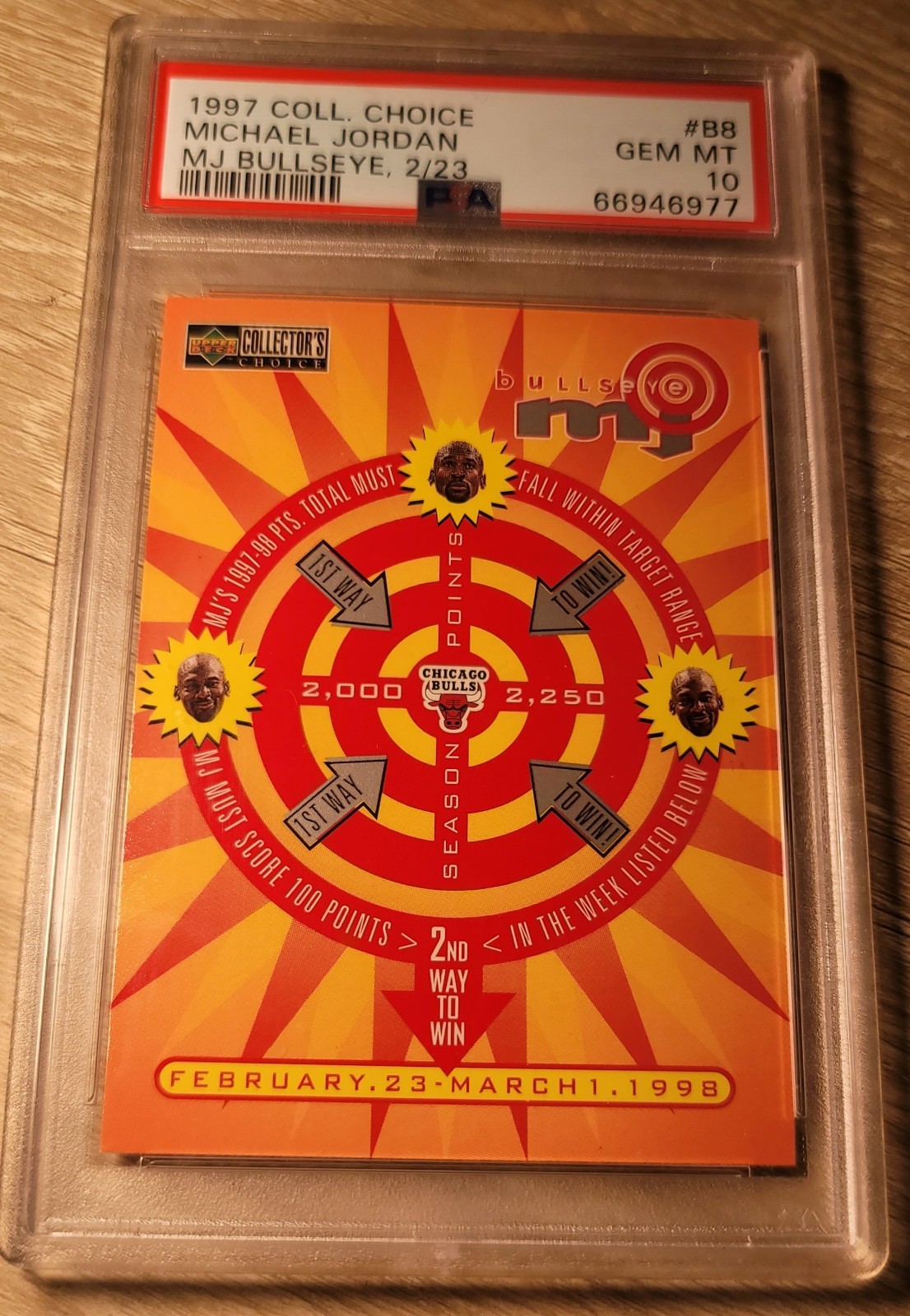 1997-98 Collector's Choice - Mj Bullseye Contest Michael Jordan #B8 PSA 10