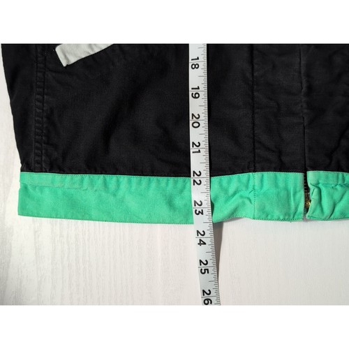 Vintage 80s 90s Colorblock Windbreaker Jacket Men’s L Green Black Gray Zip Up - Picture 18 of 19