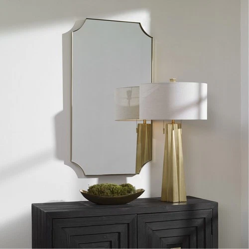 Uttermost 09727 Lennox 40 X 22 inch Brass Wall Mirror - Picture 4 of 4