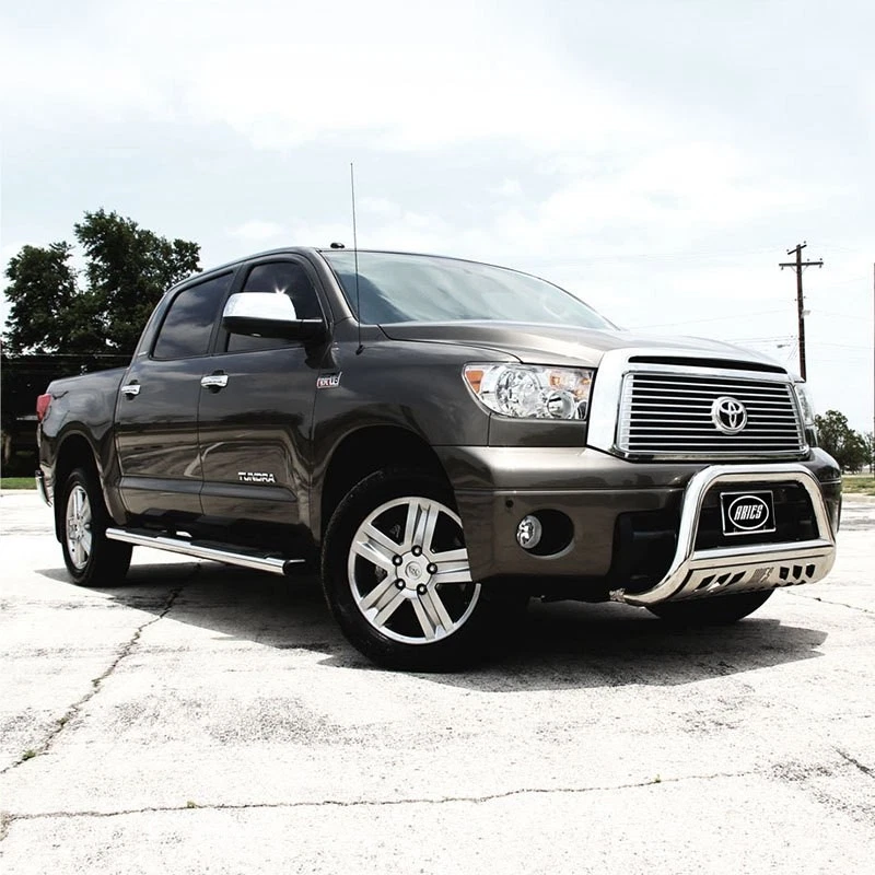 For Toyota Tundra 07-21 Aries 35-2004 3" Polished Bull Bar w Brushed Skid Plate - Image 4 of 4