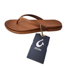 OluKai Women  s Tiare Thong Sandals Slides In Fox / Fox Size 8 US MSRP 120 New