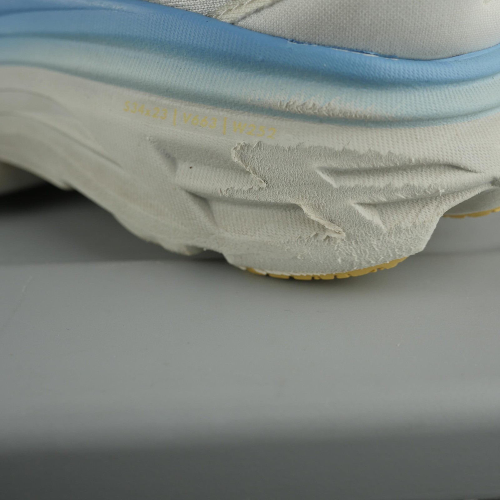 Hoka One One Bondi 8 Wide Shoes Womens Size 8.5 White Running Sneakers 1127954 thumbnail 10