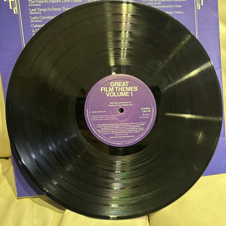 John Scott GREAT FILM THEMES Soundtracks LP Cadbury Godfather Sleuth James Bond - Image 3 of 4