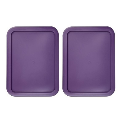 Replacement Lids for Pyrex 7212-PC 11-Cup Rectangle Purple 8'' x 9.75'' 2-Pack