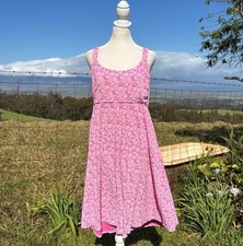 Fresh Produce Pink Sundress Fit Flare Midi Dress babydoll Large