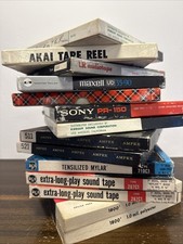 Mixed Lot of 14 Used Reel-to-Reel Tapes 7 - RCA AMPEX Maxell Fisher Sony Akai