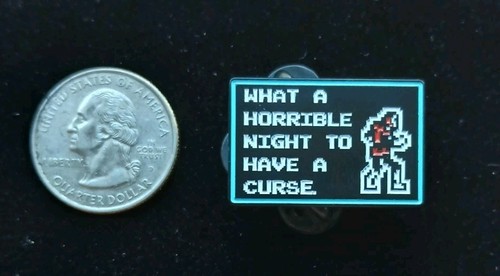 CastleVania II: 2 Simons Quest SPILLA SMALTATA personalizzata What A Horrible Night Horror 80 - Foto 2 di 3