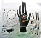 Vtg Sterling Silver Jewelry Lot 93g Bracelet Chain Necklace Earring Brooch Ring
