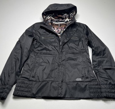Burton Women s Snowboard/Ski Dryride Jacket, Size XL Hooded Lined Black