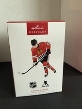 New in Box NHL CONNOR BEDARD CHICAGO BLACKHAWKS Hallmark Keepsake Ornament 2025