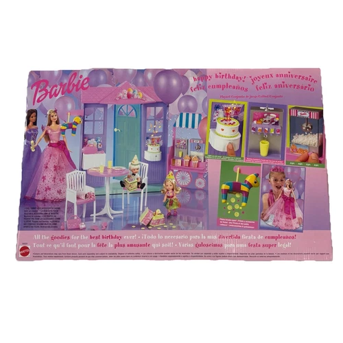BRAND NEW Barbie Happy Birthday Set 2002 Playset Cake Vintage