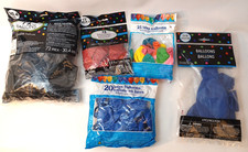 138 Amscan latex Balloons Black Red Party City big Birthday balloon lot