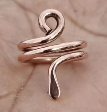 Solid Copper Minimalist Healing Ring Handmade Unisex Thumb Ring