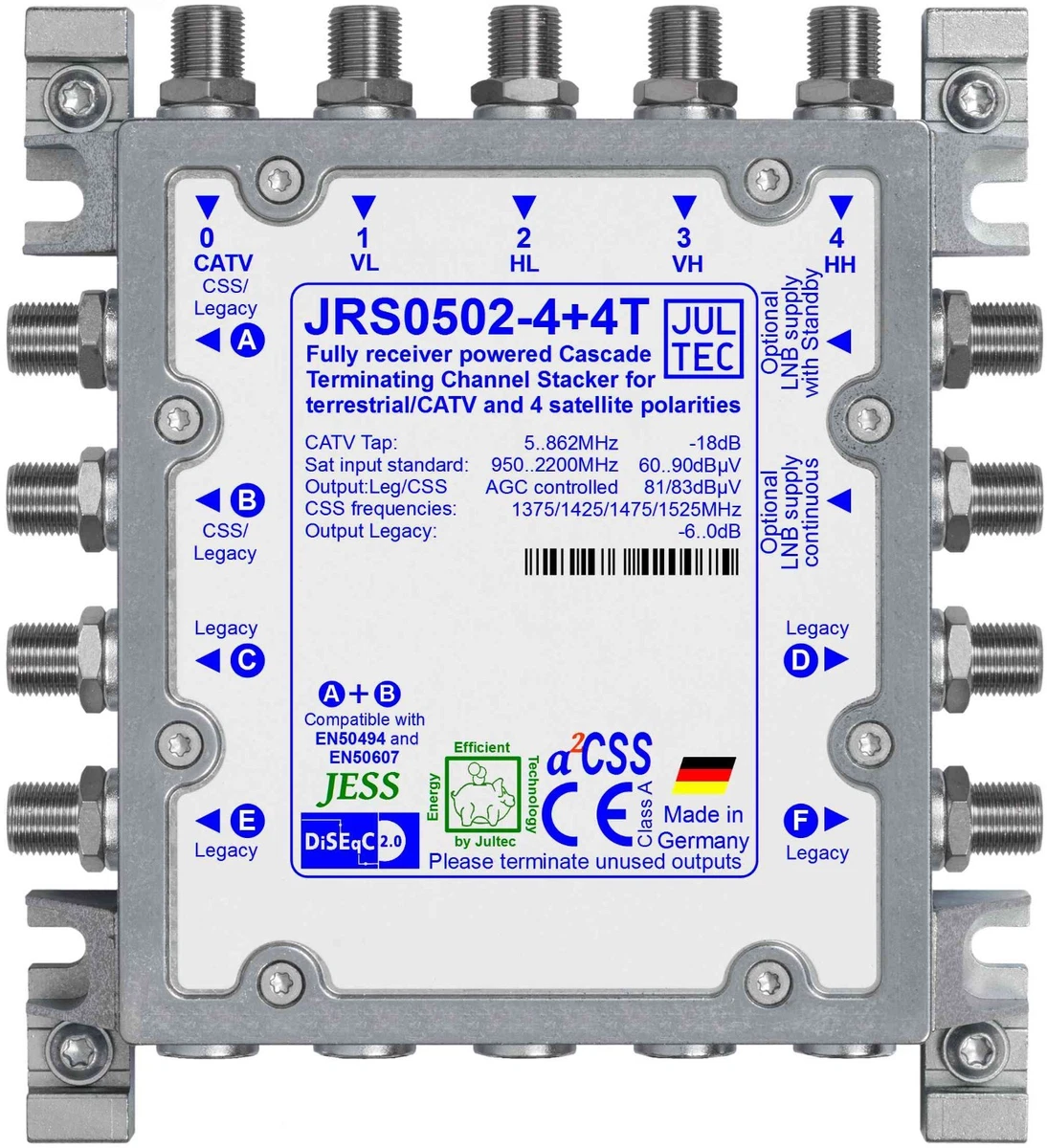 Convertidor de un solo cable Jultec JRS0502-4+4T 5/2x4