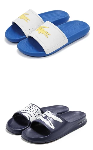 NEW Lacoste Men's Croco Slide Open Toe Sandals
