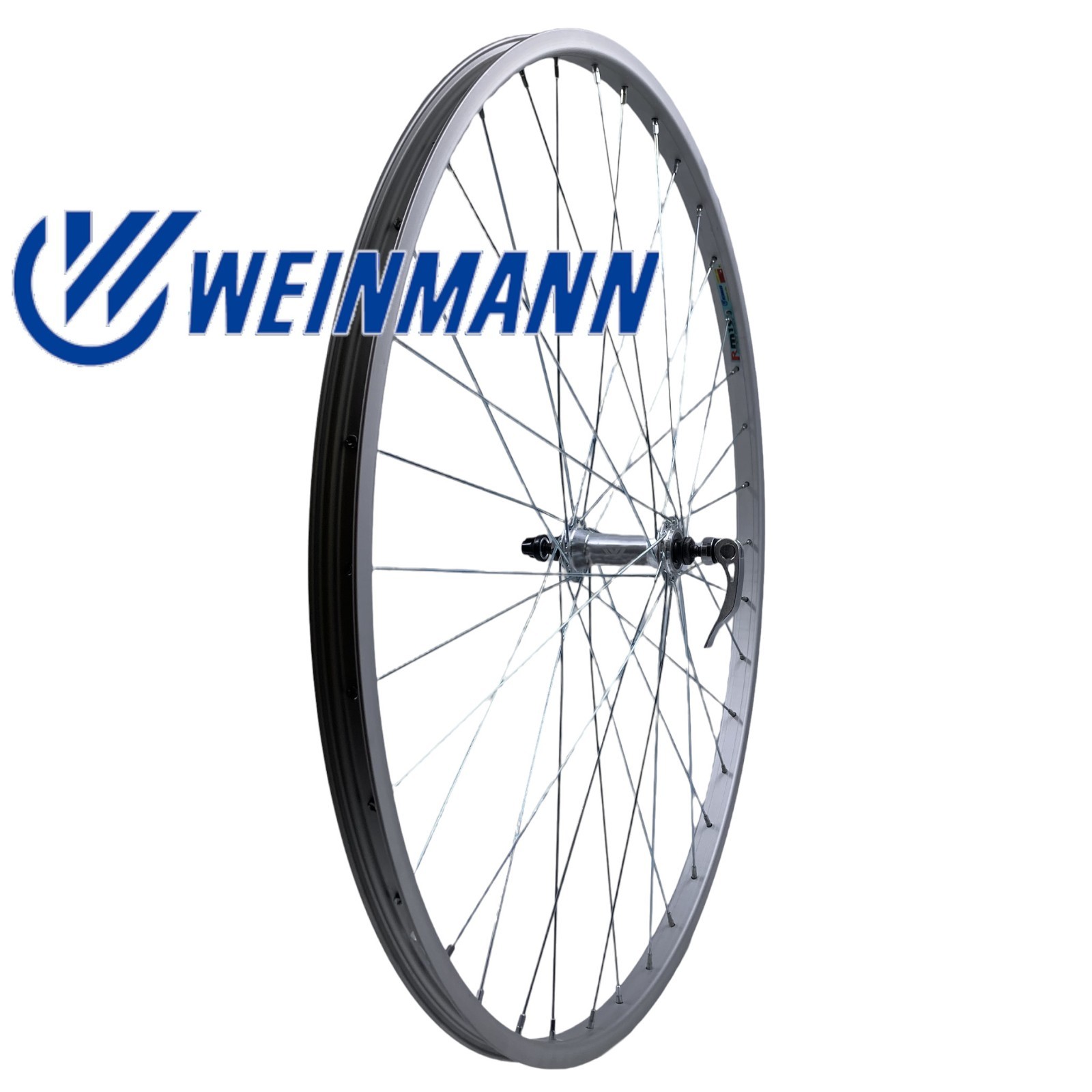 27 Inch Weinmann RM19 Silver QR 100mm Bike Front Wheel