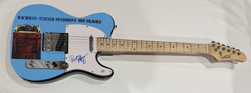RANDY BACHMAN SIGNED CUSTOM BACHMAN-TURNER OVERDRIVE NOT FRAGILE GUITAR PSA COA