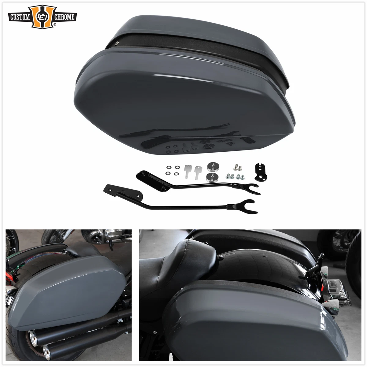 Chrome Moto Eagle Pedale Del Cambio In Alluminio Per Harley Dyna, Softail, Touring, Cruiser – Cromo E Nero, Filetto 8mm