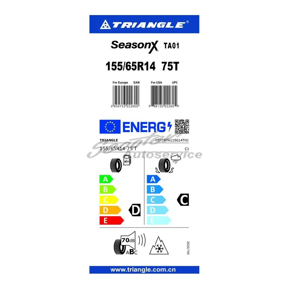 Allwetterreifen 155/65 R 14 75T Triangle SeasonX TA-01 3PMSF | 53959 - Bild 2 von 3