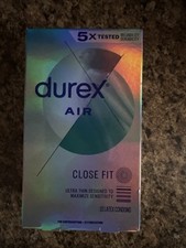 Durex Air Condoms Extra Thin, Transparent Natural Rubber Latex Condoms for Men,