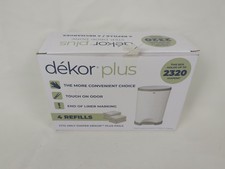 Dekor Plus Diaper Pail Refills - Babyfeel - Powder Scent 4CT - Holds Up To 2320