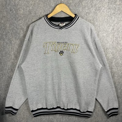 Missouri Tigers Pullover Herren M Grau Vintage Rot Eiche Bestickt Spruch Retro
