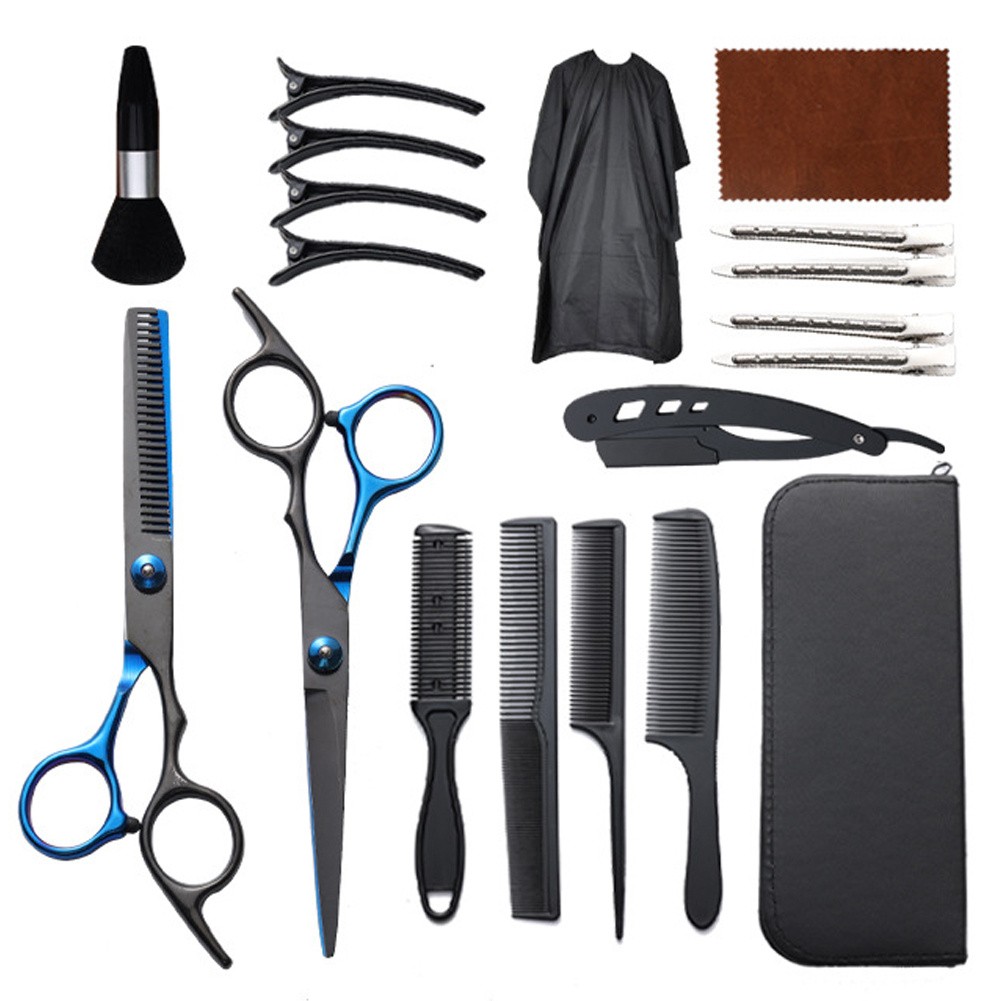 19Pcs Pro Hair Cutting Scissors Shears Set Hair Cutting Tool