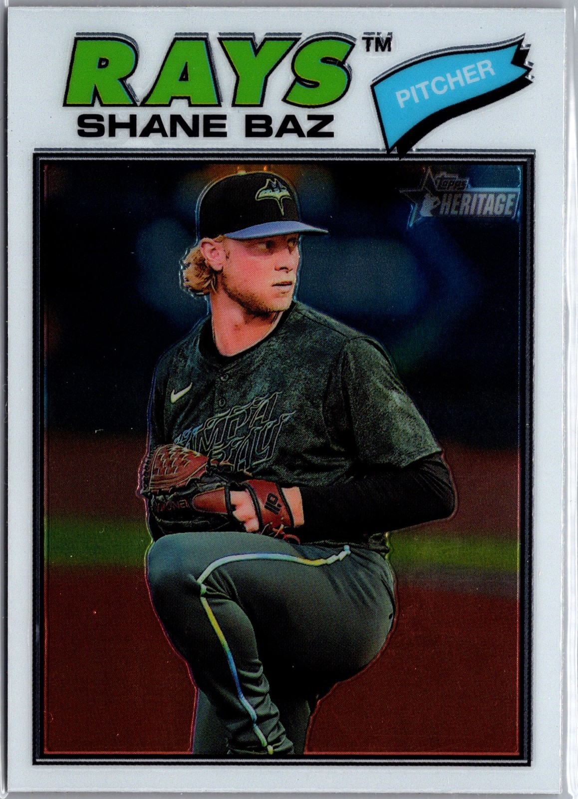 2026 Topps Heritage #348 Shane Baz Chrome