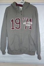DISNEY PARKS ZIP UP HOODIE MICKEY MOUSE 1971 VINTAGE GRAY OVERSIZE SMALL