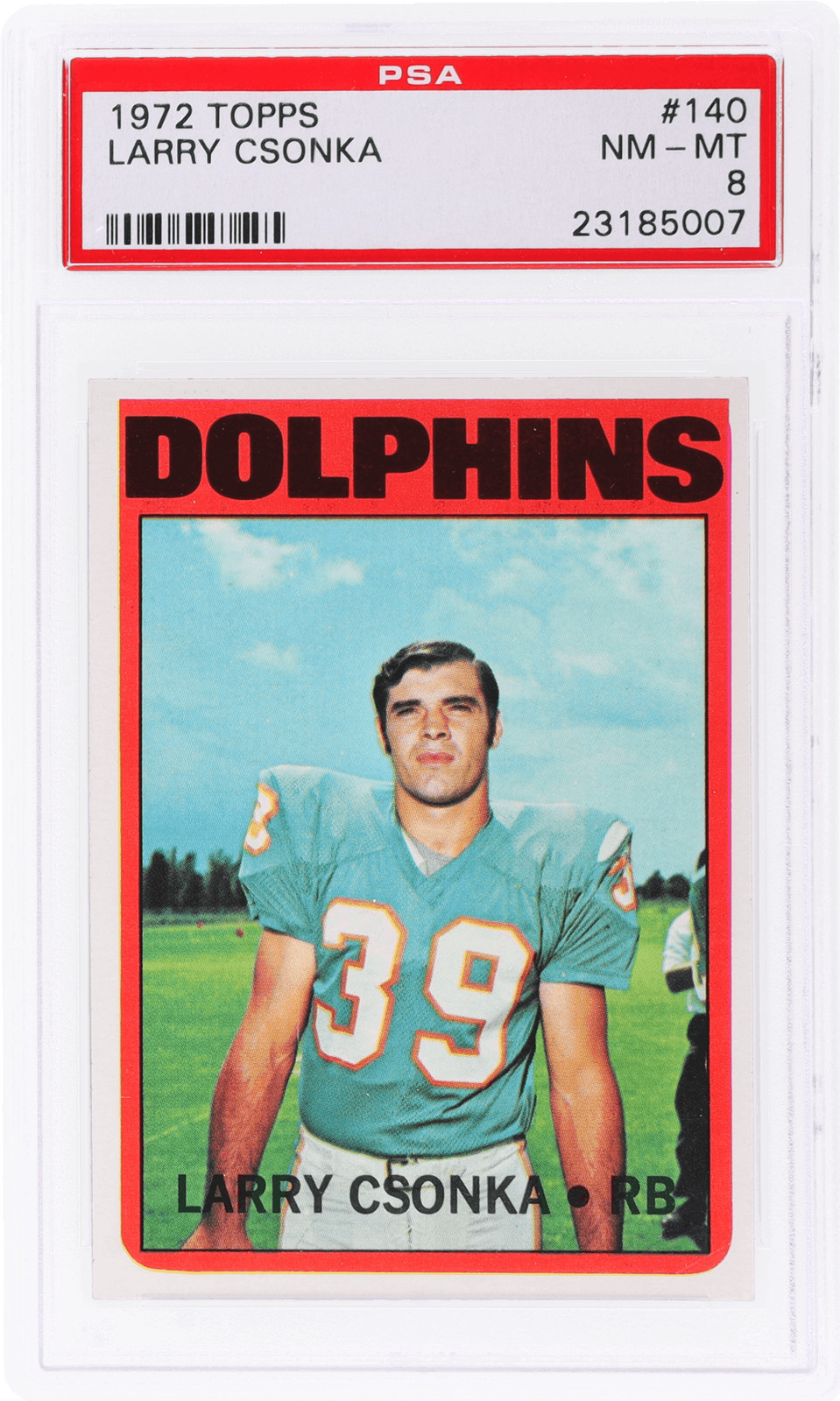 1972 Topps Larry Csonka #140 PSA 8