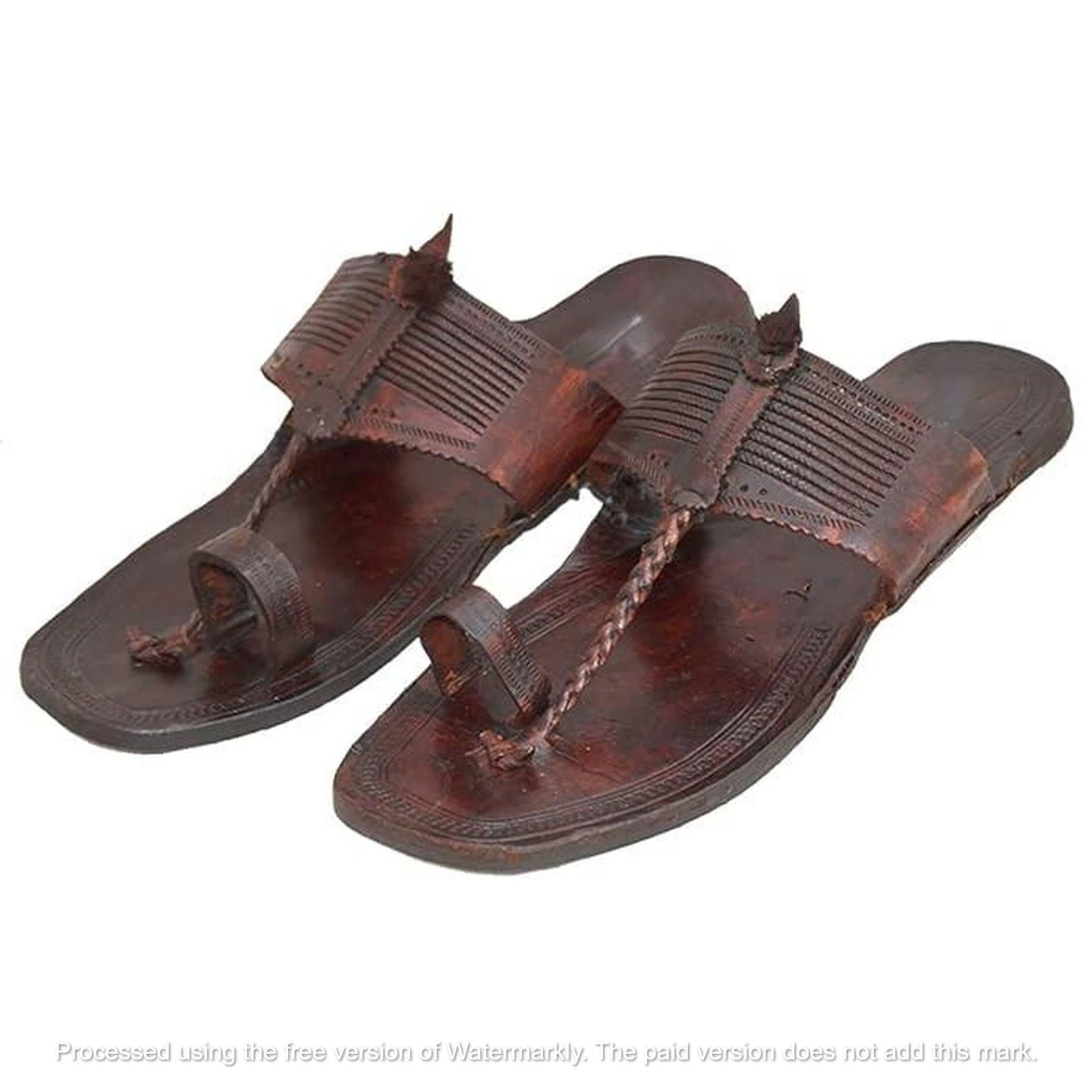 Men Handmade Genuine Leather Kolhapuri Sandals | Traditional Indian Flat Chappal