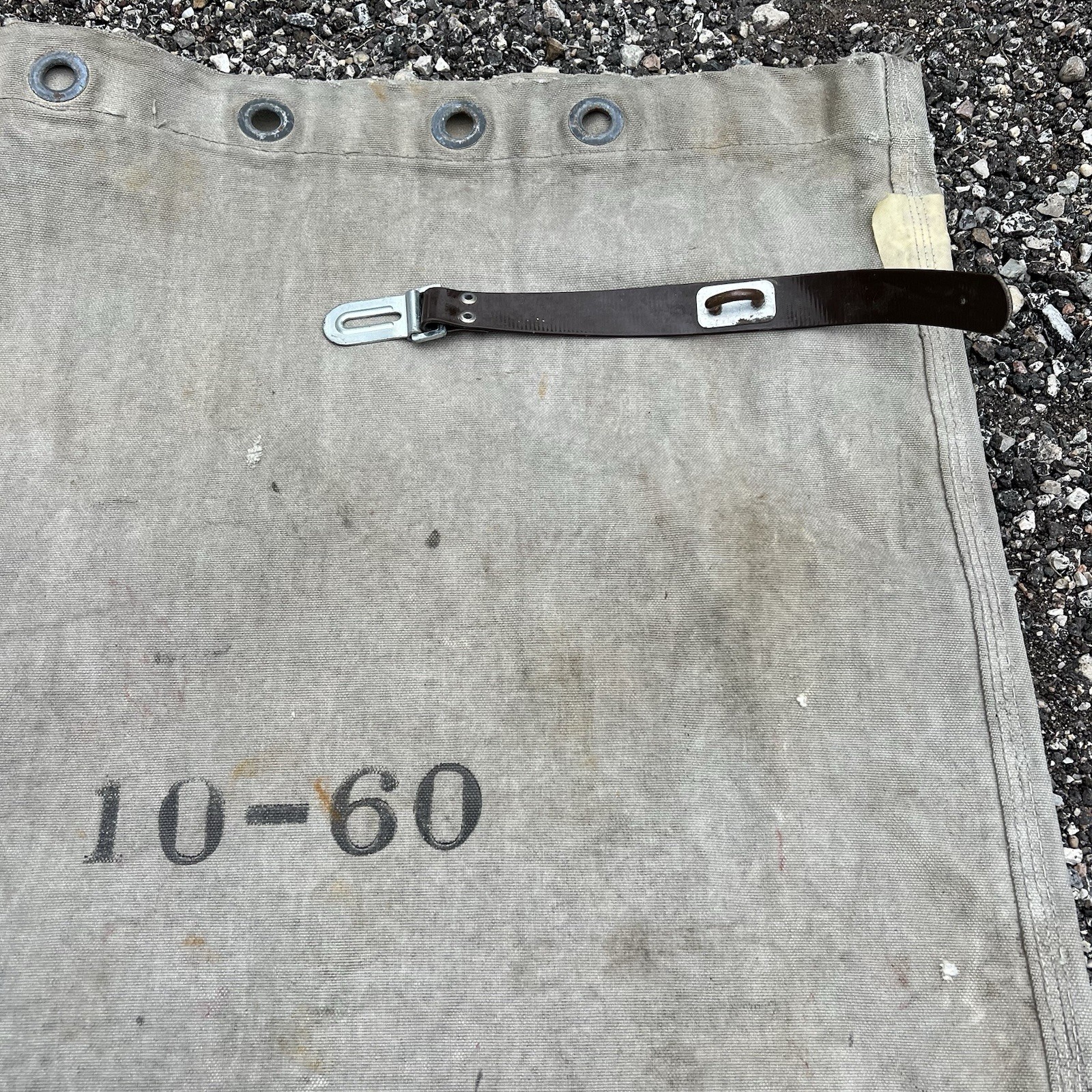 как выглядит Vintage 1960 Distressed US Mail 2 Registered Mail Canvas Duffle Bag w/Repairs фото