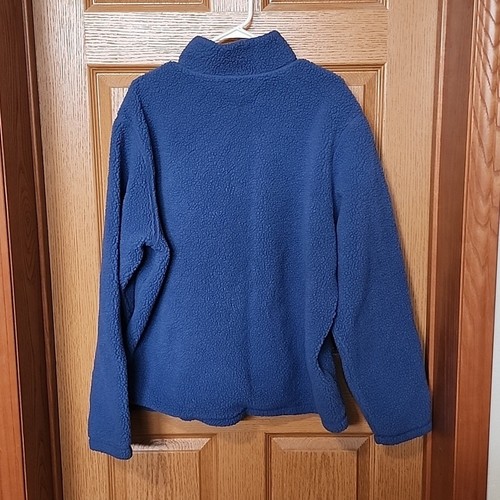 Felpa Lands' End Quarter Zip Blu Pullover Foderata in Pile Taglia XL 46-48 OTTIME CONDIZIONI - Foto 3 di 5