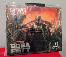 NEW Disney Star Wars Boba Fett 12 Days Christmas Socks Men's Unisex