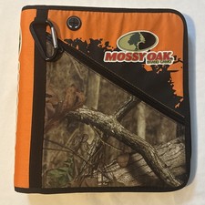 Mossy Oak Brand Camo Zipper Binder 3   1.5  Rings New 12  x13  x3  Orange/Camo