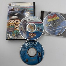 PC Tycoon Game Lot   Zoo Tycoon  Zoo Tycoon 2 Marine Mania  Mall Tycoon 2
