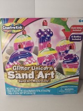 Creative Kids Glitter Sand Art with 6 bottles gold glitter