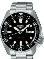 Seiko 5 Sports Automatic SRPL85 Black Dial Day/Date Stainless Steel Men’s Watch