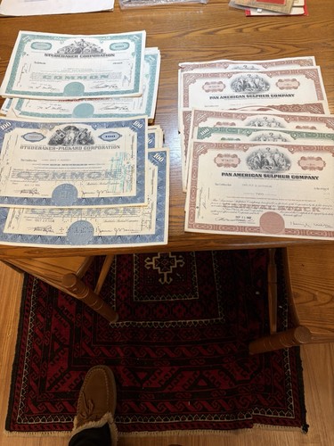 1950s STUDEBAKER PACKARD/PANAMERICAN Stock Certificates HUGE LOT of 194 REDUCED