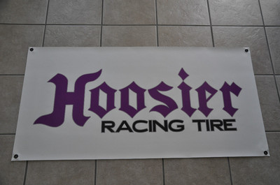 Hoosier Racing Tires Banner with DECAL Stickers 48