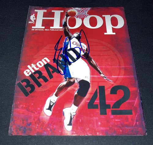 ELTON BRAND SIGNED NBA HOOP MAGAZINE COVER LOS ANGELES CLIPPERS AUTOGRAPH - Picture 1 of 1