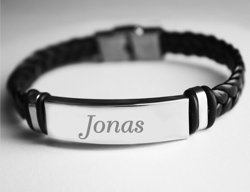 Pulsera para hombre con nombre - cuero trenzado - regalos de joyería de Navidad para él - Imagen 81 de 159
