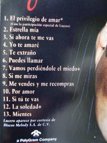 Mijares El Privilegio De Amar 1998 Cd Mexico - Picture 3 of 3