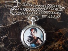 LARA CROFT POCKET WATCH WITH CHAIN