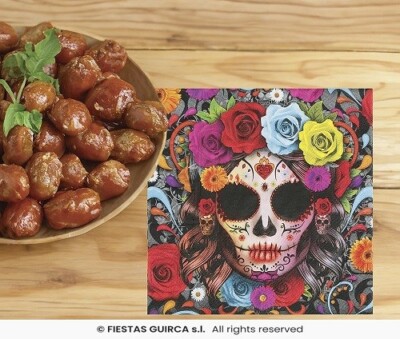 Day Of The Dead Paper Napkins Halloween Sugar Skull Party Mexican Tableware 20